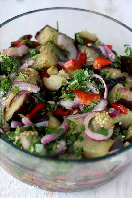 Marinated eggplant salad - cannot wait to try this! -   24 marinated eggplant recipes
 ideas