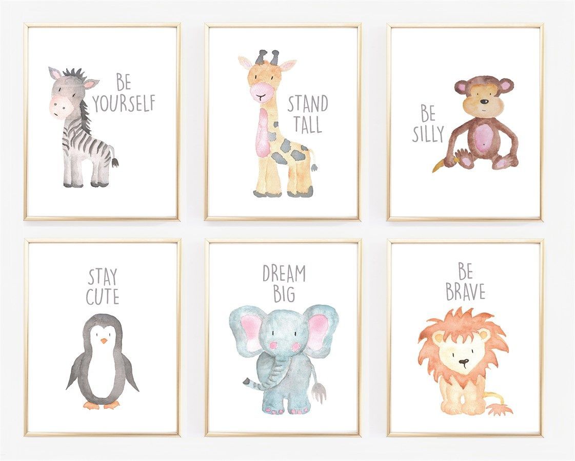 Watercolor Baby Animal Nursery Prints -   24 nursery decor animals ideas