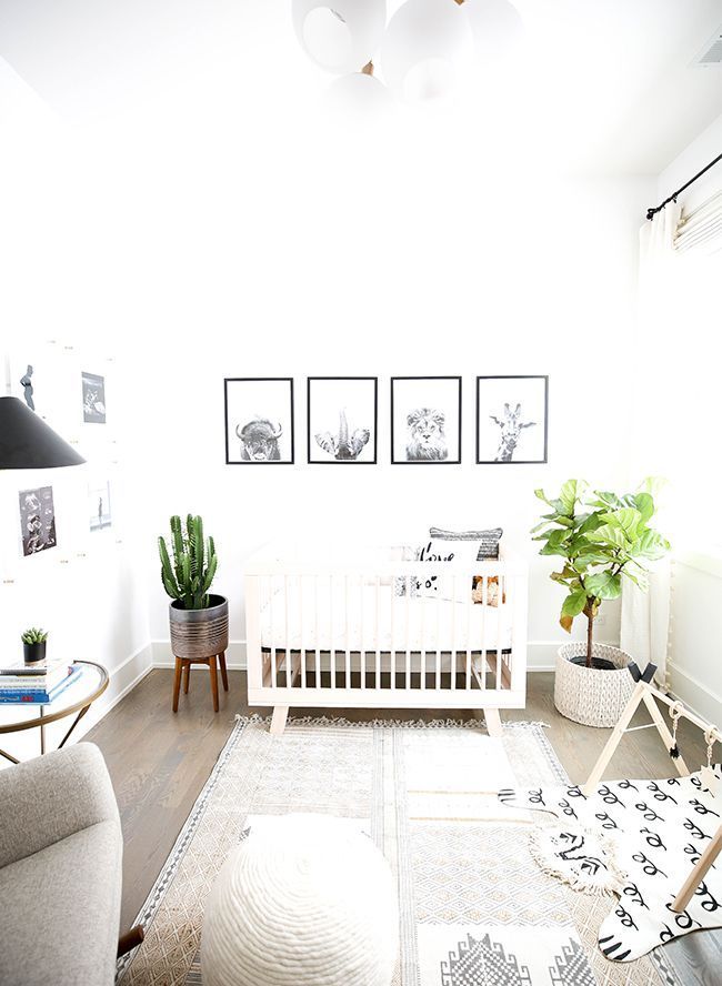 Bright White Animal Nursery -   24 nursery decor animals ideas