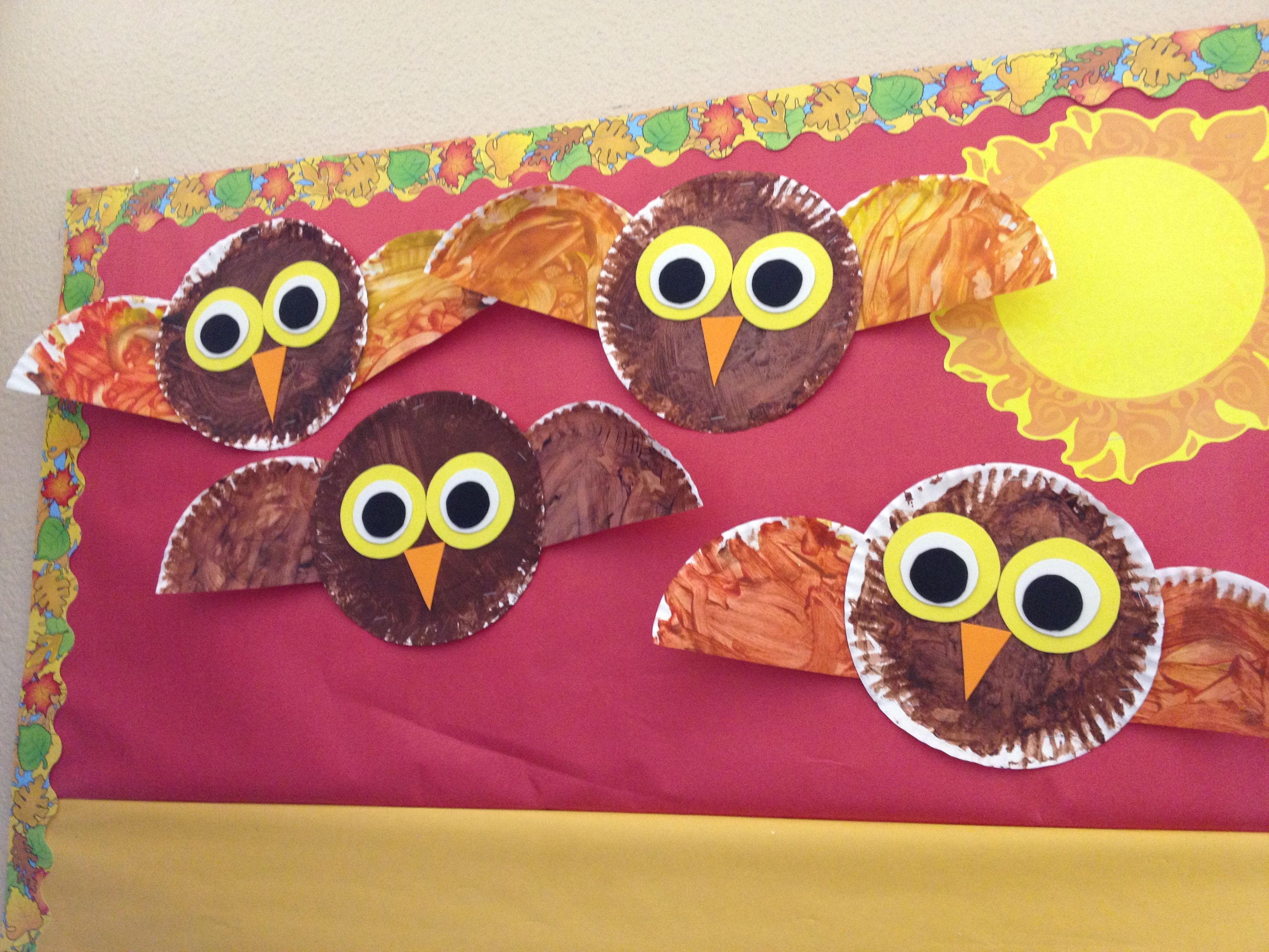 Owl projects I did with my toddler class today  bringing in the Fall -   24 owl crafts kindergarten
 ideas