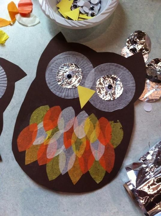 fantastic owl craft idea! (thanks to Messy Church Oakley / Bromham) -   24 owl crafts kindergarten
 ideas