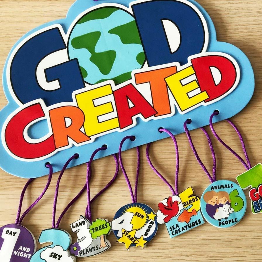 Color Your Own Book About the 7 Days of Creation Craft Kit -   24 school crafts display
 ideas