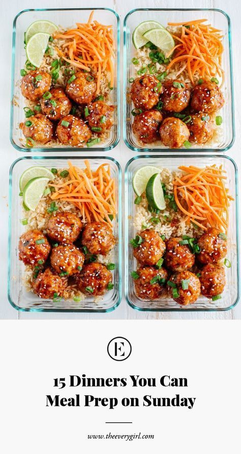 15 Dinners You Can Meal Prep on Sunday -   24 skinny dinner recipes
 ideas