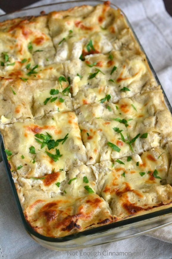 Skinny Chicken Alfredo Lasagna -   24 skinny dinner recipes
 ideas