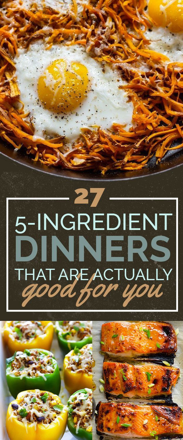 27 5-Ingredient Dinners That Are Actually Healthy -   24 skinny dinner recipes
 ideas