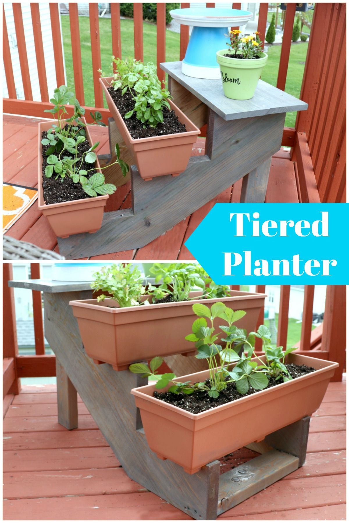 How to Build an Outdoor Tiered Planter -   24 tiered garden decking
 ideas