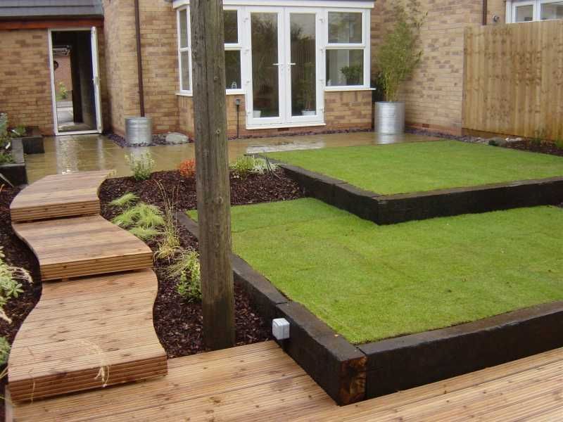 interesting tiered yard design -   24 tiered garden decking
 ideas