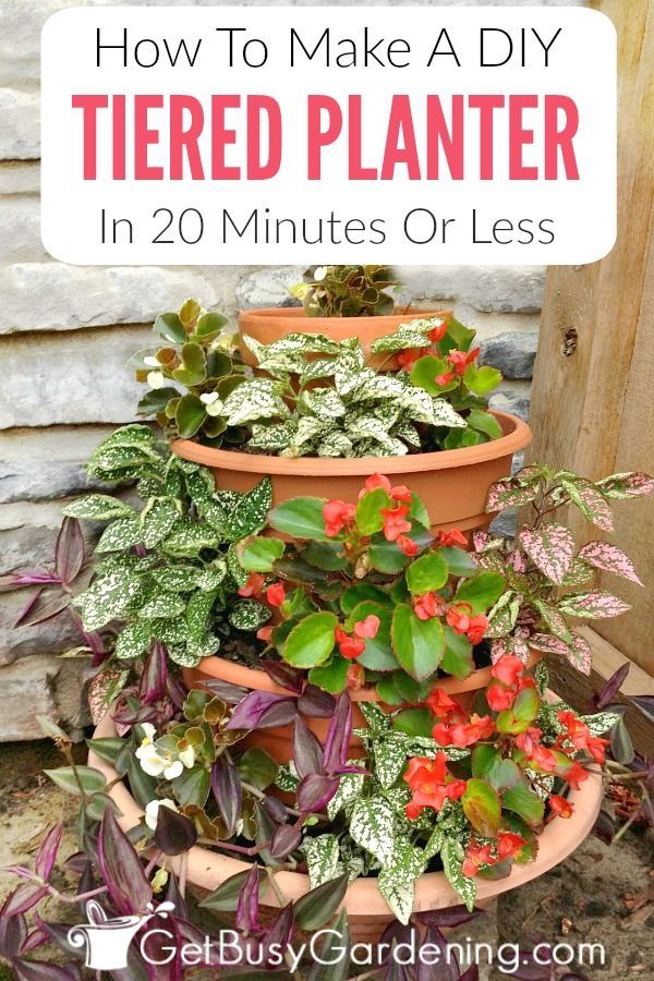 How To Make An Easy DIY Tiered Planter -   24 tiered garden decking
 ideas