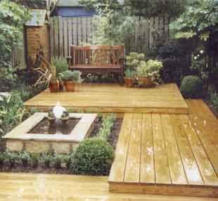 Picture colorful flowers all around, and some design on the board walk. -   24 tiered garden decking
 ideas