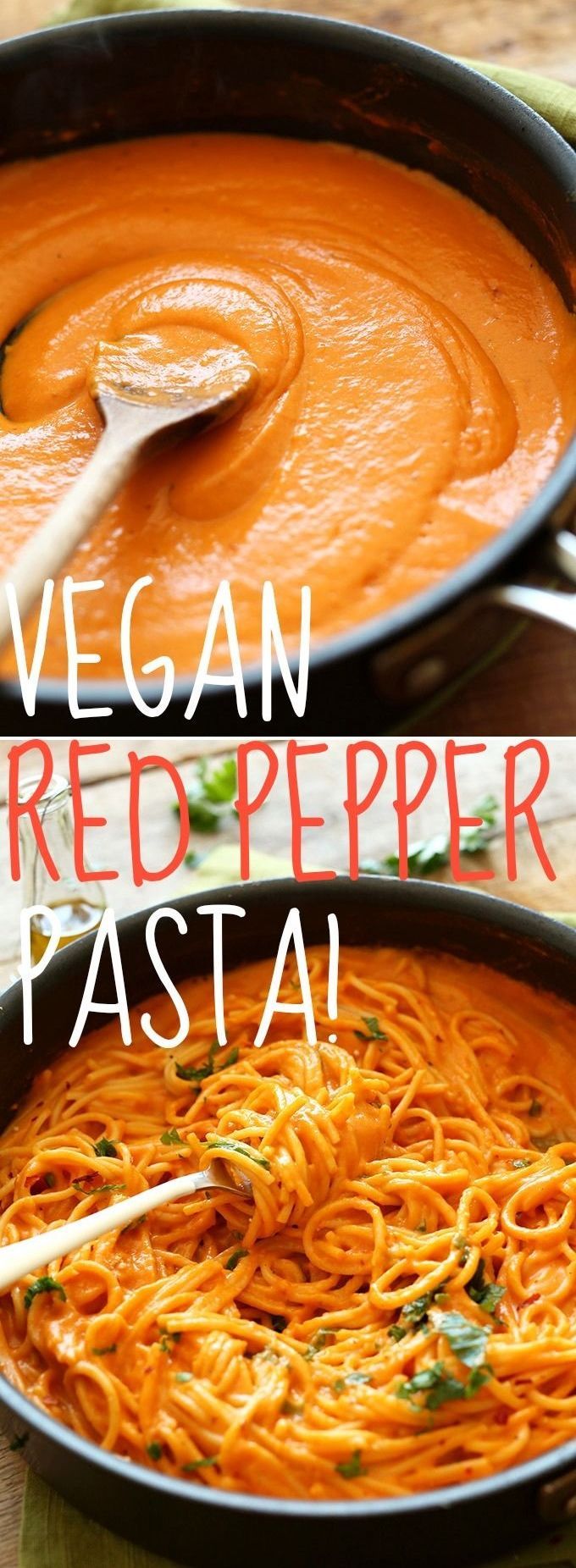 Vegan Roasted Red Pepper Pasta (GF) -   24 vegan recipes dinner
 ideas