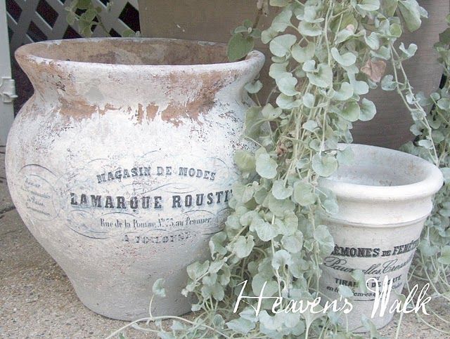 Gorgeous transformation of terra-cotta pots into French garden stunners -   24 white garden pots
 ideas