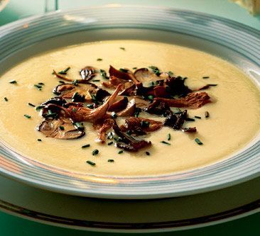 Cream of cauliflower soup with saut?ed wild mushrooms -   24 wild mushroom recipes
 ideas