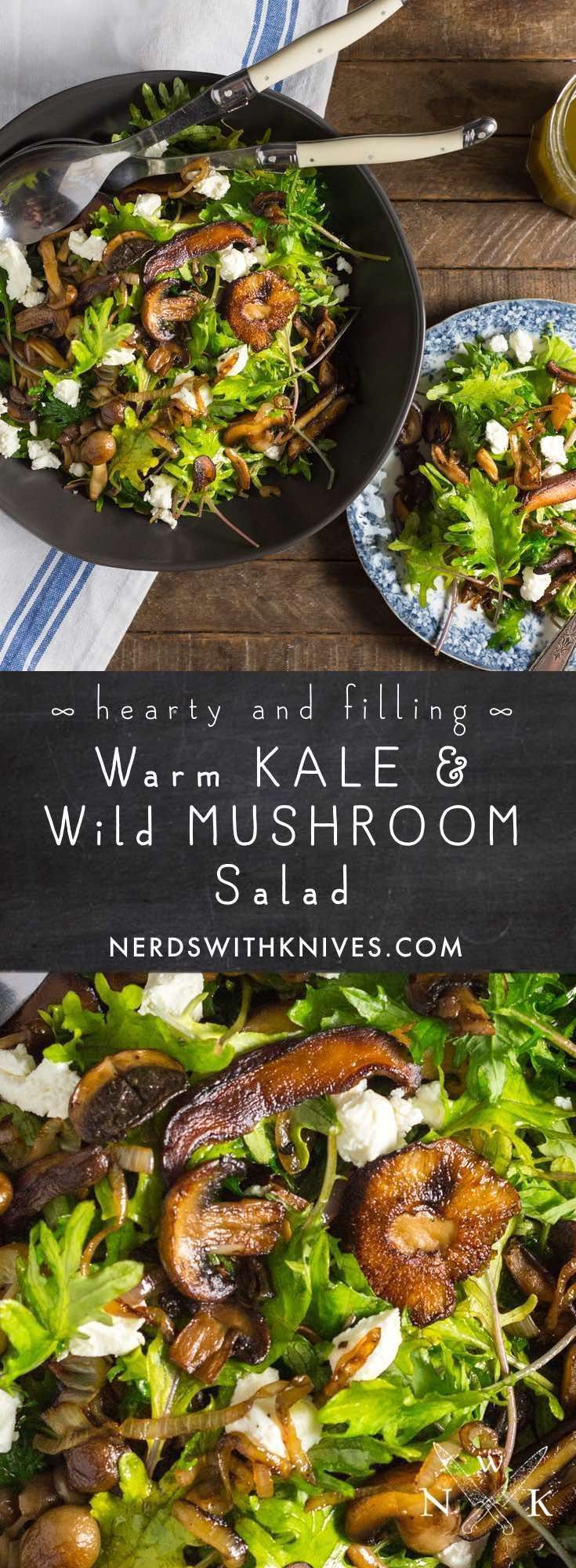 Warm Kale and Caramelized Wild Mushroom Salad -   24 wild mushroom recipes
 ideas