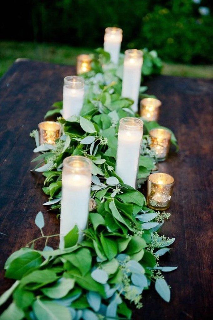 5 pack of tall candles -   25 cheap wedding decor
 ideas