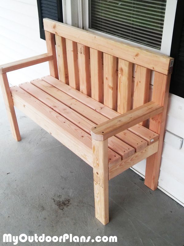 DIY Simple Garden Bench | MyOutdoorPlans | Free Woodworking Plans and Projects, DIY Shed, Wooden Playhouse, Pergola, Bbq -   25 did garden bench
 ideas