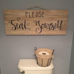 100 Cheap and Easy DIY Bathroom Ideas -   25 diy bathroom signs
 ideas
