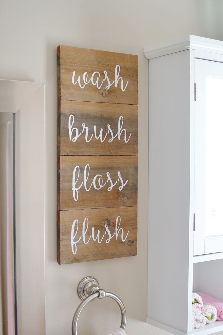 21 Wood Signs to Add Rustic Glam to your Decor -   25 diy bathroom signs
 ideas