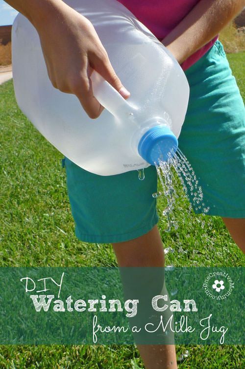 Pinned it. Made it. Love it! Watering can from a milk jug -   25 garden water milk jug ideas