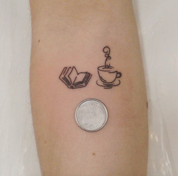 40+ Amazing Book Tattoos for Literary Lovers -   25 minimalist tattoo book
 ideas