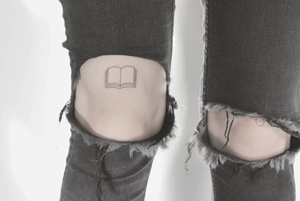 60 Incredibly Tasteful Tiny Tattoo Designs -   25 minimalist tattoo book
 ideas