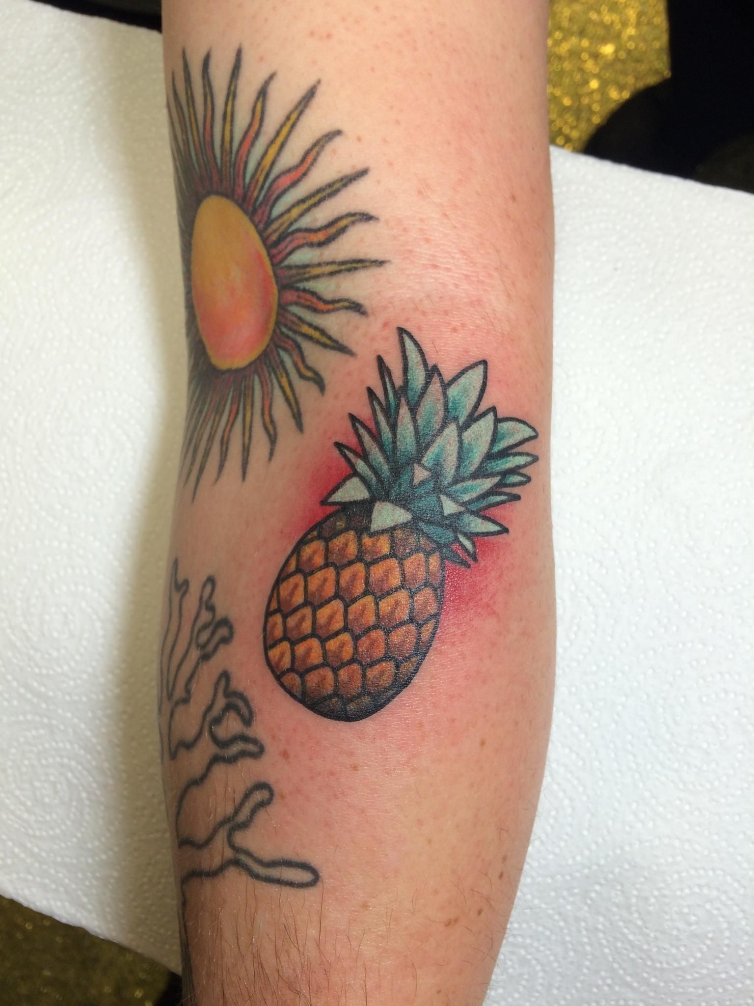 Pineapple by Danny Kalan, Emerald City Tattoo and Supply, Seattle, WA. -   25 outer ankle tattoo
 ideas