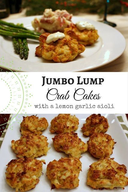 Jumbo Lump Crab Cakes with a Lemon Garlic Aioli -   25 seafood recipes copycat
 ideas