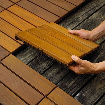 10 Easy-to-Install Decking Tiles -   25 upper deck decor
 ideas