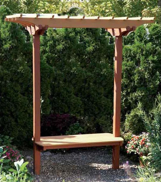 Garden Bench/Trellis Woodworking Plan from WOOD Magazine #FurnitureWoodworkingInspiration -   8 garden bench trellis
 ideas