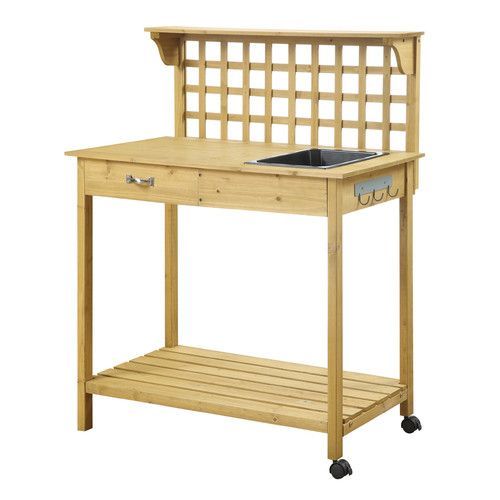 Newdale Potting Bench -   8 garden bench trellis
 ideas