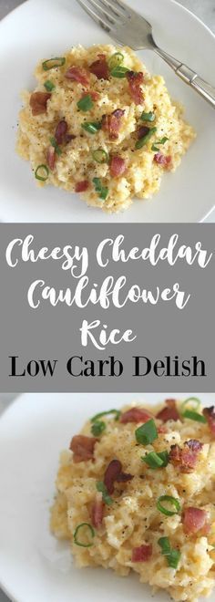 Cheddar Cauliflower Rice is a quick side dish that tastes great and is perfect for a weeknight. With only 2.2 net carbs per serving, it is great for keto and low carb diets. -   17 low carb cauliflower
 ideas