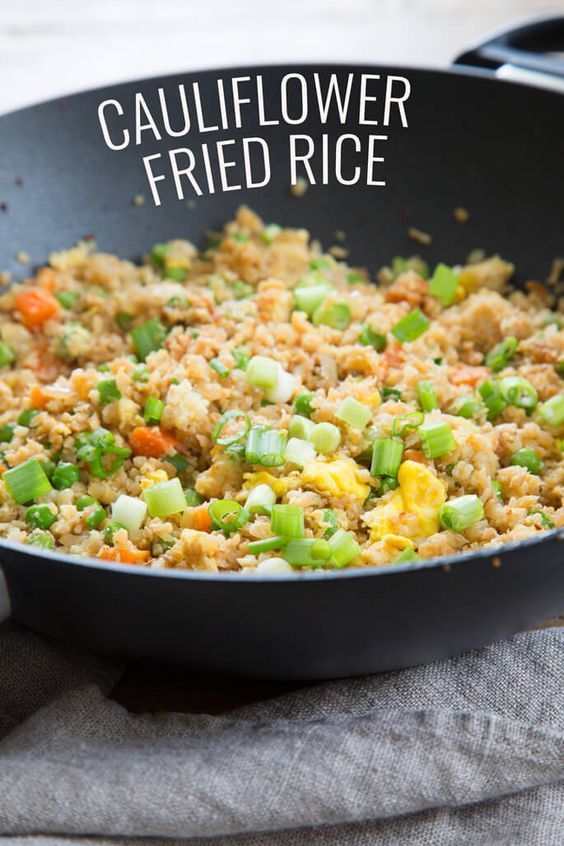 Low Carb Cauliflower Fried Rice -   17 low carb cauliflower
 ideas