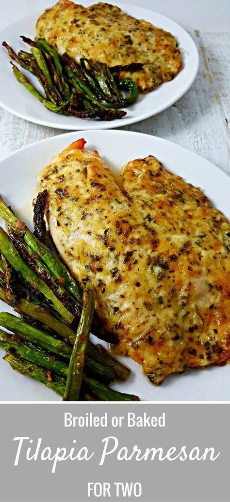 This Tilapia Parmesan for two recipe is so easy and quick to prepare. I am not usually big on fish, but I absolutely love the flavor and ease of this Tilapia. It is a mild fish and the sauce on top is cheesy, golden brown and savory. This dish can be bake -   20 quick fish recipes
 ideas