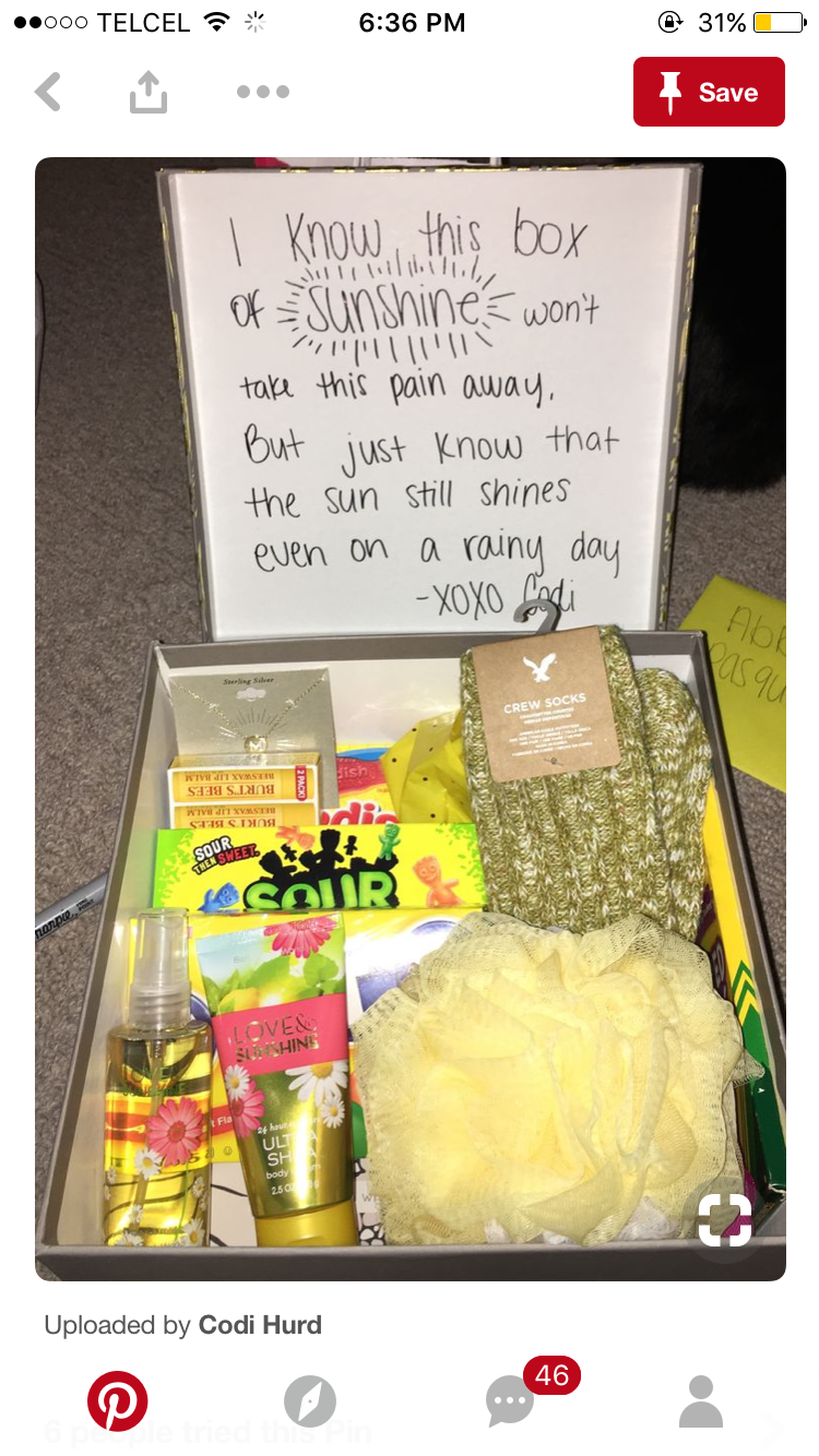 Ok that’s depressing but if you just put “Box of Sunshine” on it it’s cuteeeeee -   21 diy box christmas
 ideas