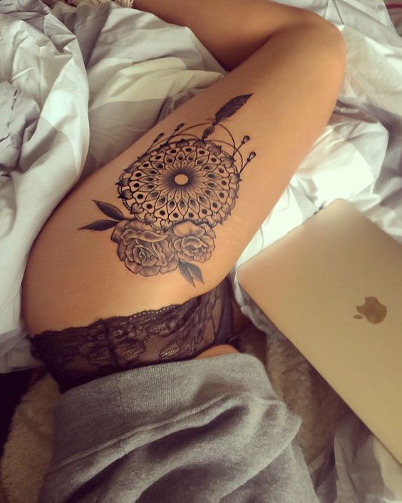 Dreamcatcher Tattoos - Powerful Talisman for Good Dreams and Thoughts -   21 dream catcher ankle tattoo
 ideas