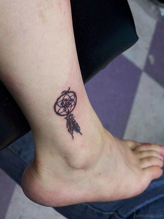 21 dream catcher ankle tattoo
 ideas