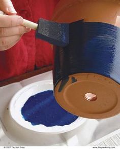 How to Paint Clay Pots -   21 funky garden pots
 ideas