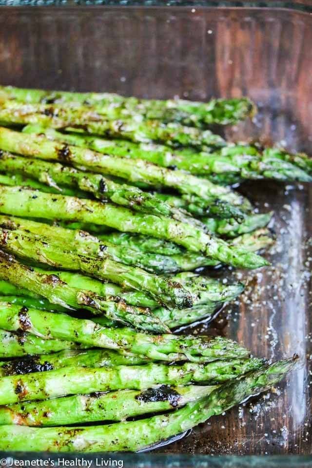 Grilled Asparagus with Balsamic Soy Butter Sauce -   21 grilled asparagus recipes
 ideas