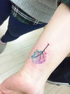 Watercolor Tree Wrist Tattoo -   21 tree tattoo tatto arbol de la vida
 ideas