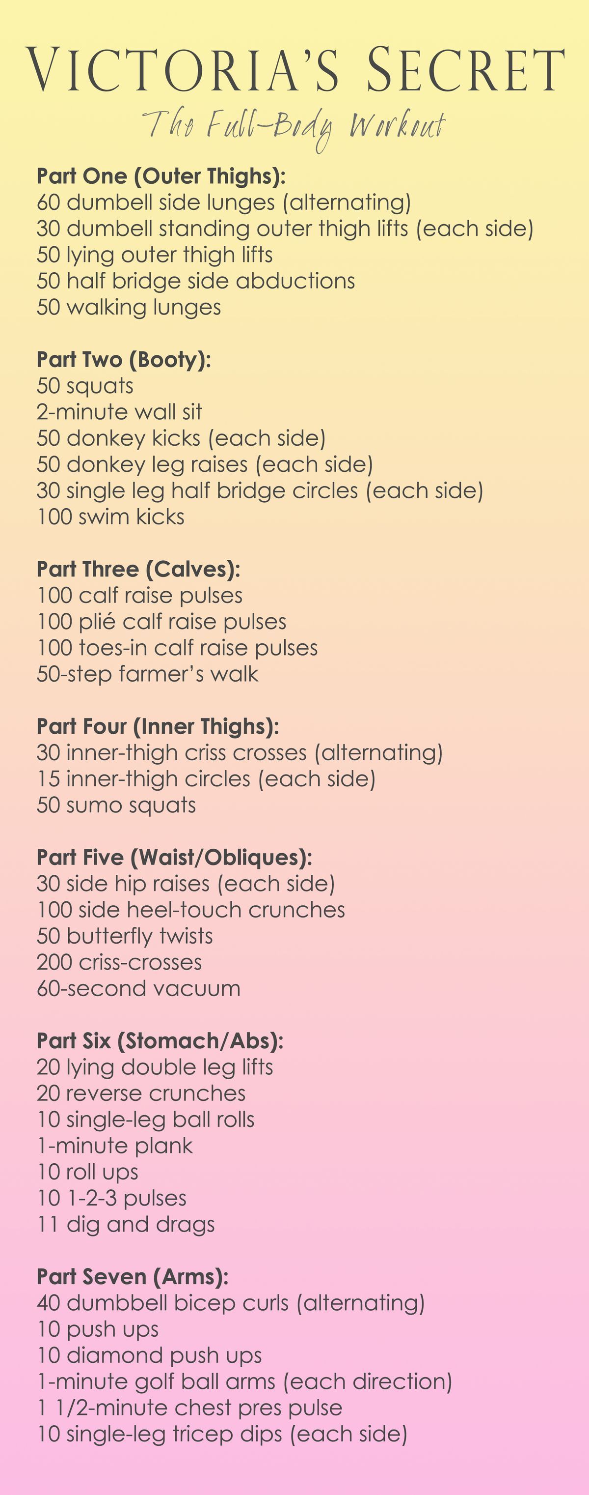 21 victoria secret workout
 ideas