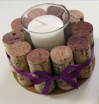 Easy Christmas Crafts - Tea Light Holder - Click Pic for 22 Fun Wine Cork Projects -   22 cork crafts projects ideas