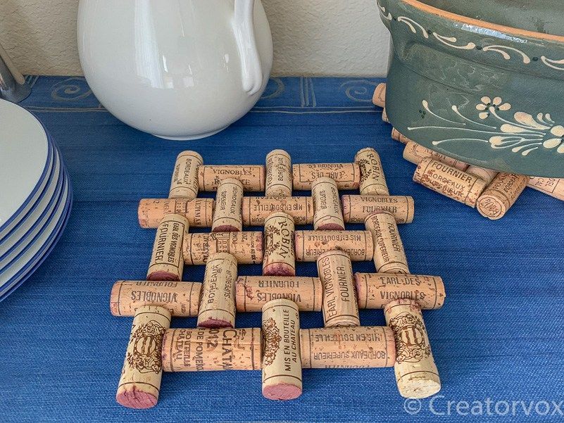 Make An Upcycled Wine Cork Trivet -   22 cork crafts projects ideas