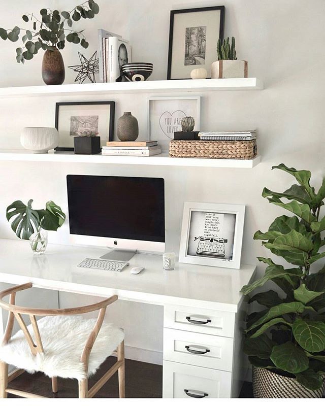 white + shelving -   22 desk decor shelves
 ideas
