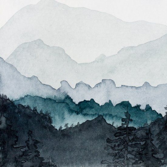 How to paint watercolor mountains (Craft Gawker) -   22 diy painting watercolor
 ideas