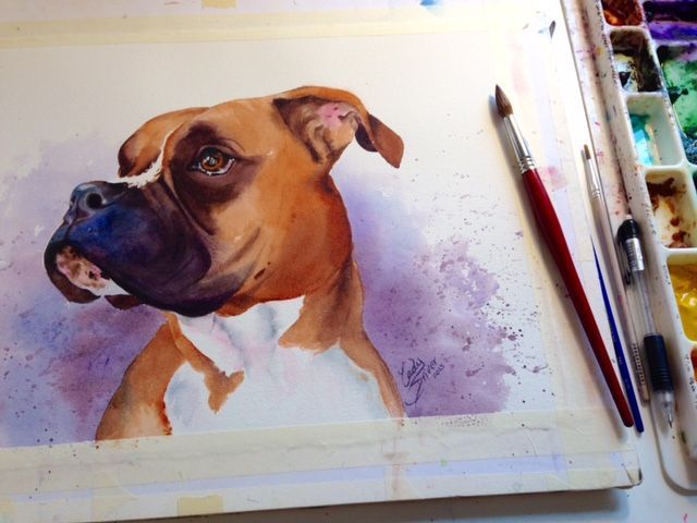 Paint Your Pup! Create Artistic Watercolor Pet Portraits -   22 diy painting watercolor
 ideas