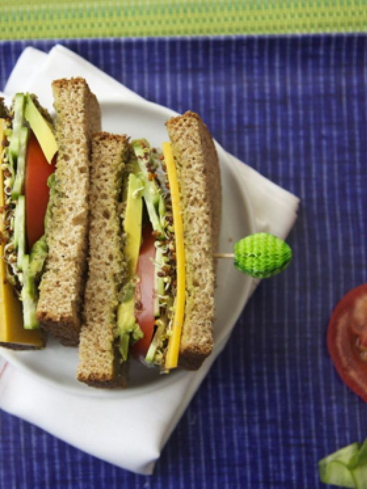 Vegetarian Sandwich -   22 sandwich recipes for school
 ideas