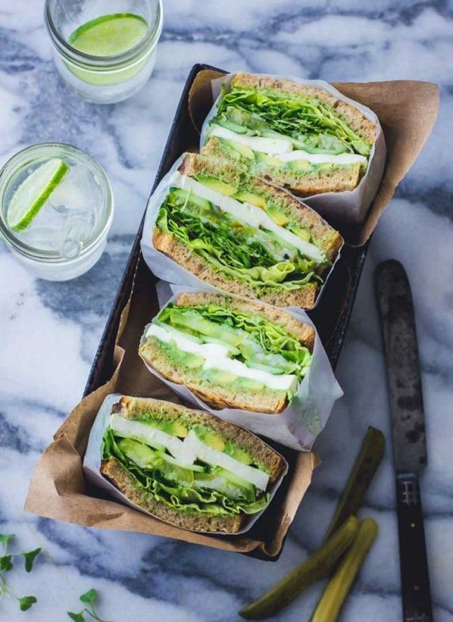 Your coworkers will be green with envy when you chow down on this Green Goddess Sandwich in the break room. -   22 sandwich recipes for school
 ideas