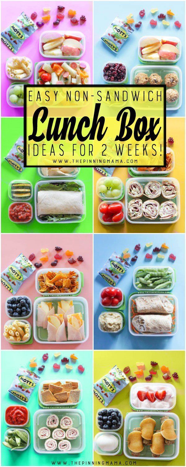 2 Whole weeks of Non-Sandwich - Easy to make - Super fun - Healthy Lunch Box ideas for kids. Forget boring sandwiches, your kids will love eating these lunches at school and I promise, they are all super easy to make! -   22 sandwich recipes for school
 ideas