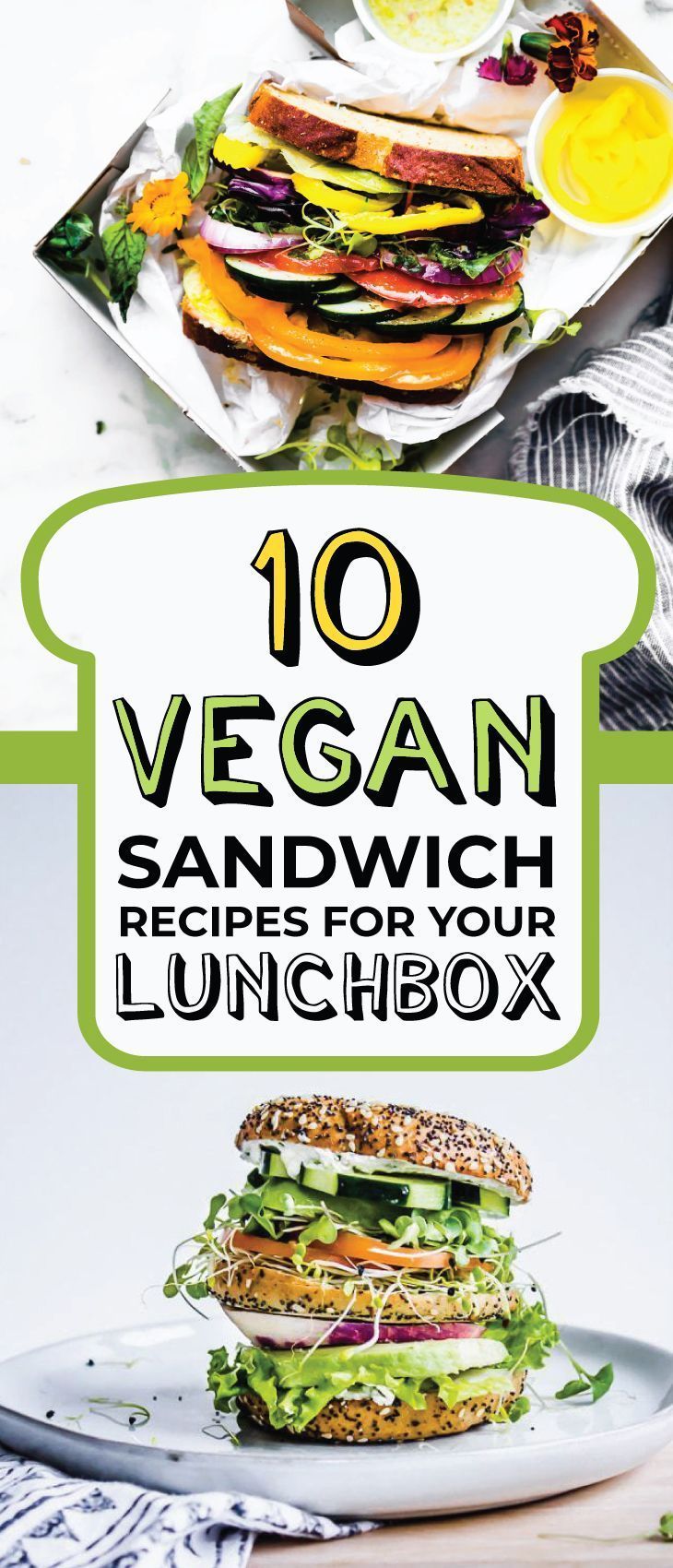 10 Easy Vegan Sandwiches Perfect For Your Awesome Lunchbox -   22 sandwich recipes for school
 ideas