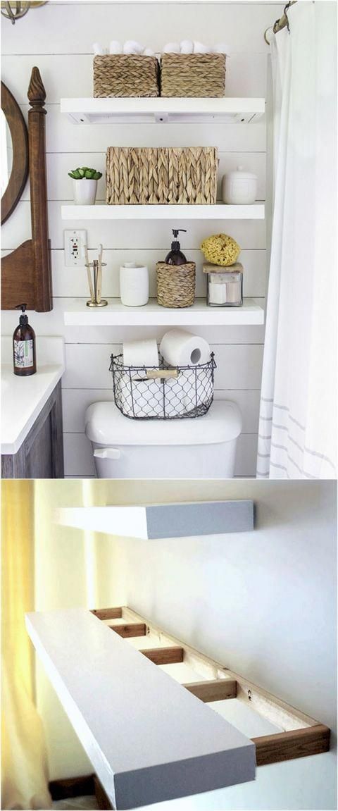 16 easy tutorials on building beautiful floating shelves and wall shelves for your home! Check out all the gorgeous brackets, supports, finishes and design inspirations! - A Piece Of Rainbow #Decoratingbathrooms -   22 shelves decor tutorials
 ideas