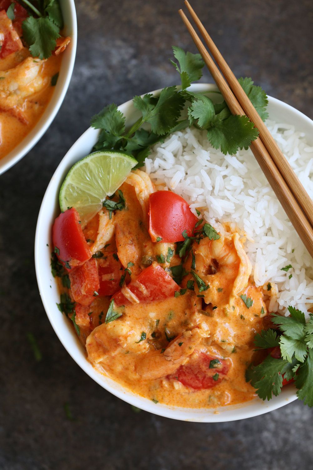 Thai Red Curry Shrimp with Jasmine Rice -   22 thai shrimp recipes
 ideas